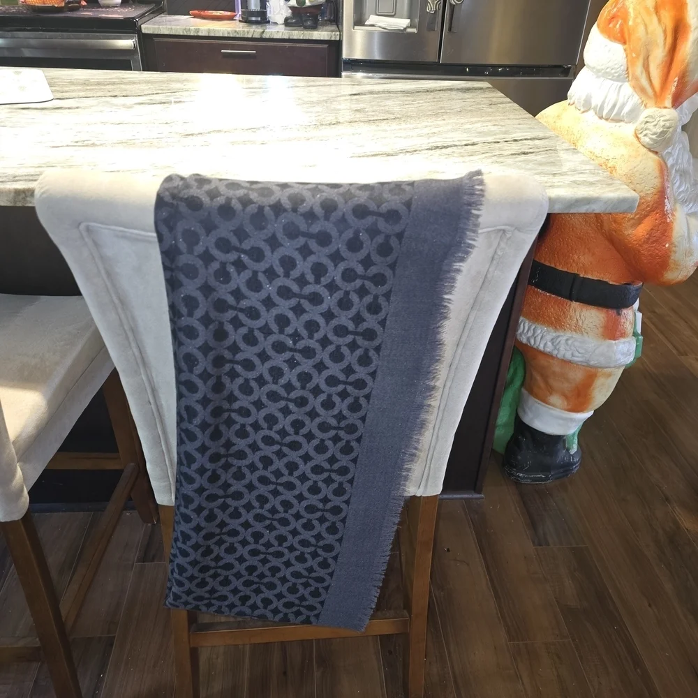 Coach Black Wool Scarf